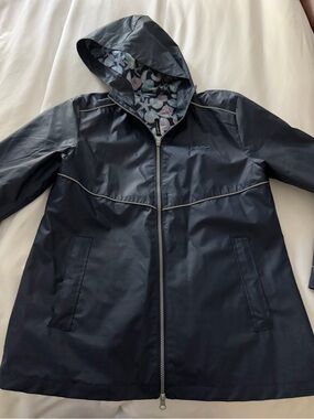 Simply Southern Navy Hooded Trench with Seashell Lining